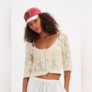 Free People Bahamas Crochet Top Size XS